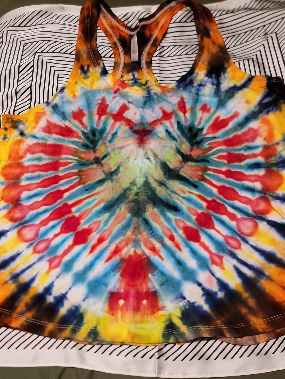 Tie-Dye Racerback Tank Top - Multicolor
